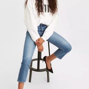 Levi's Wedgie Straight Jeans (with Rips) - 26